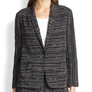Printed Raquel Allegra Black White Blazer size 0